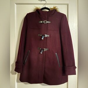 Burgundy Cole Haan Coat size 6 Petite